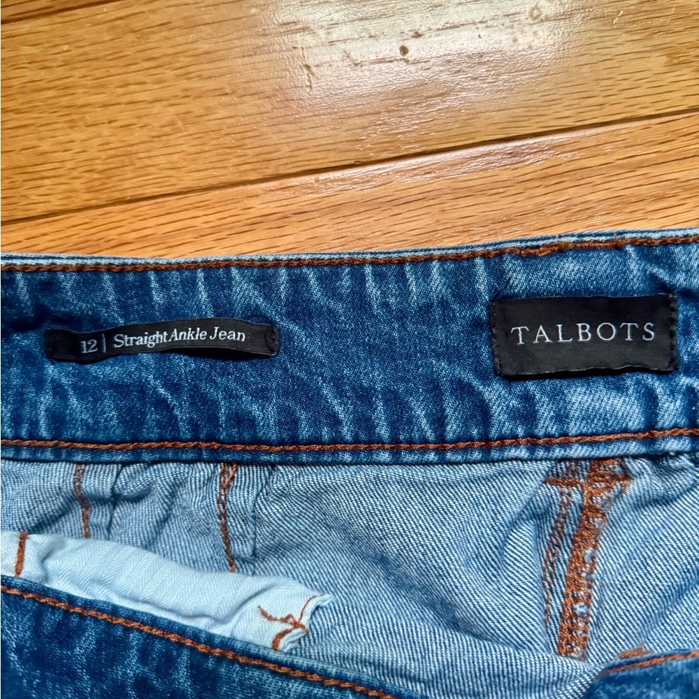 Talbots Blue Ankle Cropped Jeans Relaxed Fit - Picture 6 of 6